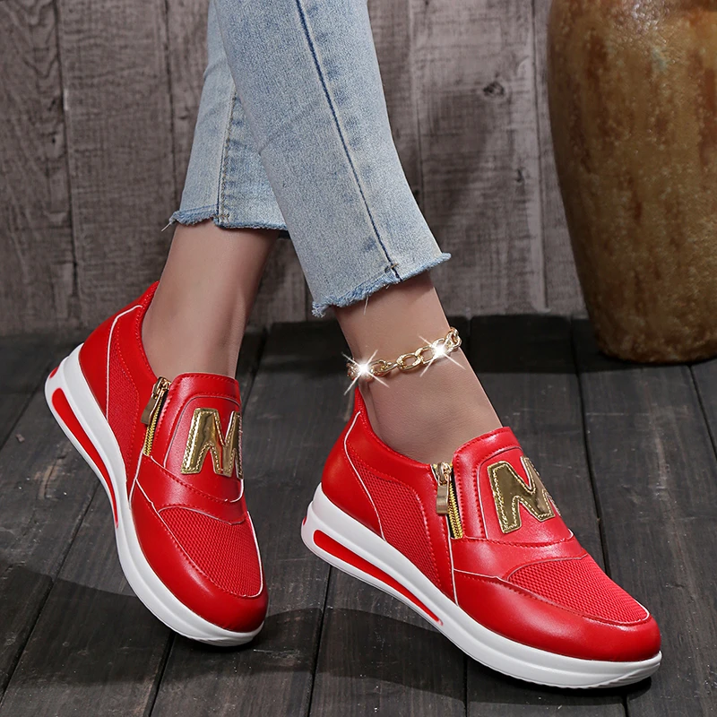 2023 Women's Sneakers Platform Casual Breathable Sport Design Vulcanized Shoes Fashion Tennis Female Footwear Zapatillas Mujer