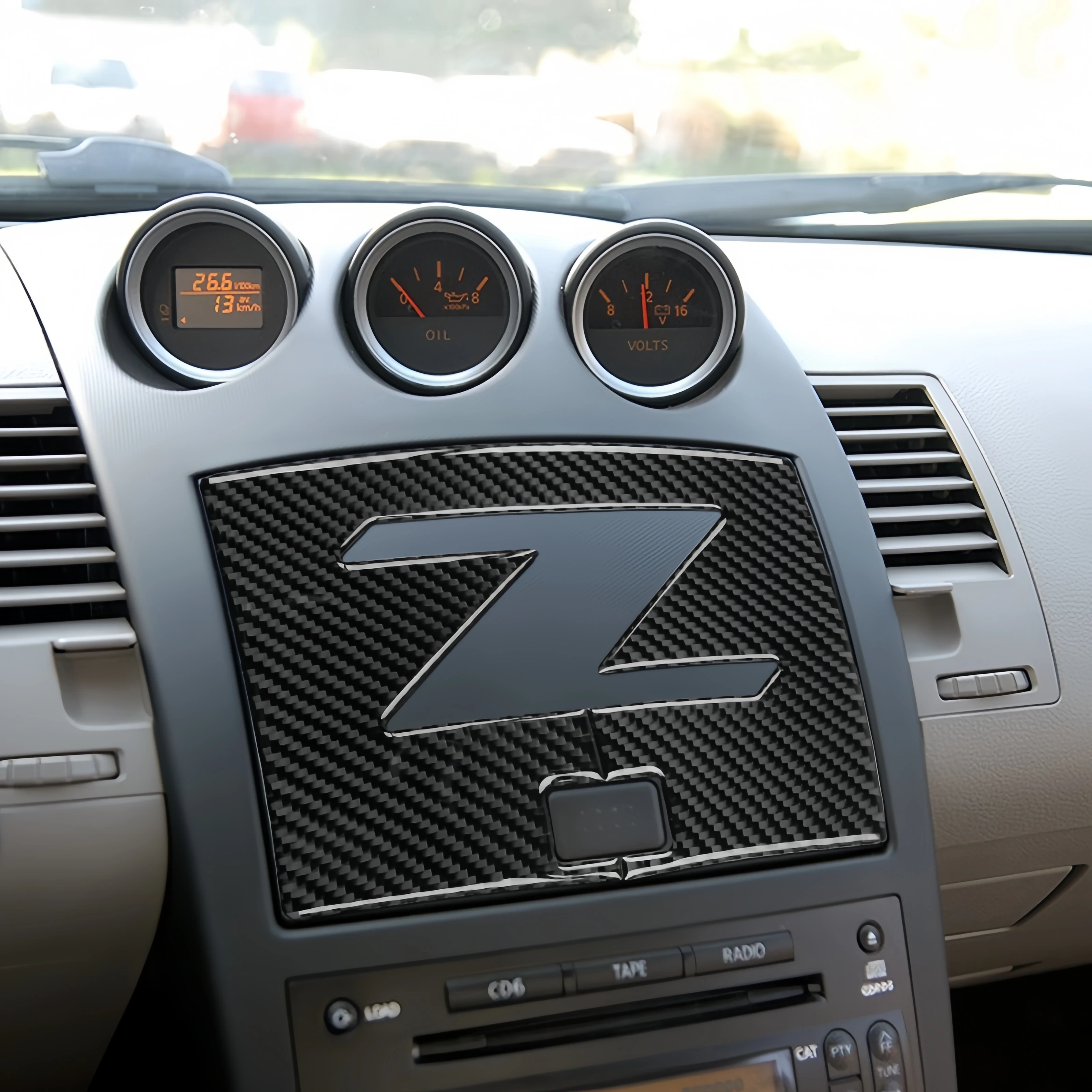 Аксессуары для Nissan 350Z 2003-2009 наклейка из углеродного волокна центральная консоль