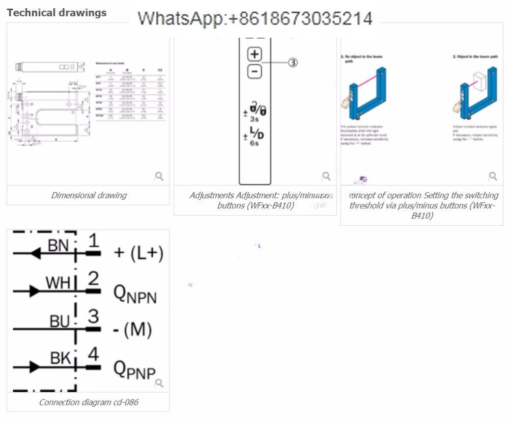 WF2-40B410 6028428 датчик ярлыка