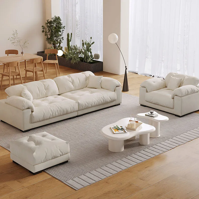 

Comfortable Nordic Living Room Sofas Modern Minimalist Leather Double Living Room Sofa Luxury Girl Sofa Cama Bedroom Furniture