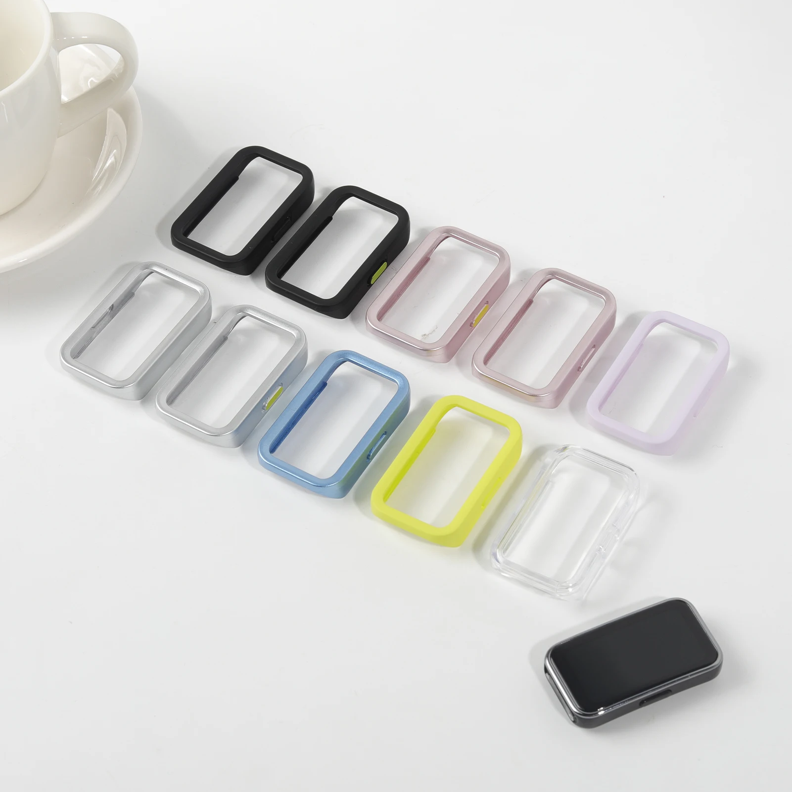 Фото Чехол для часов HUAWEI Band 10 9 8, аксессуары, универсальный жесткий бампер из ПК, рамка, полая крышка для huawei Band10, чехлы Band9 №3