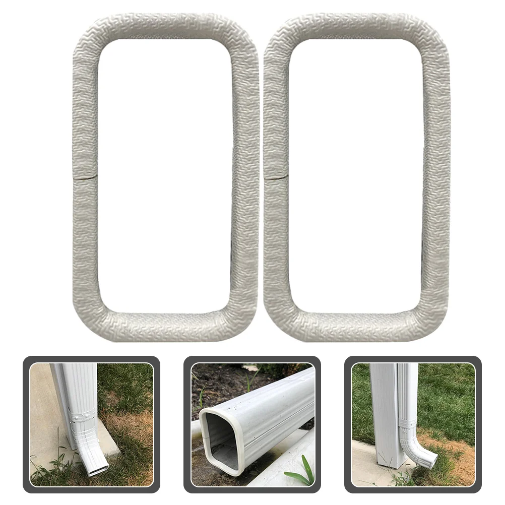 

2 Pcs Kids Hard Hat Drain Nozzle Sleeve Garden Downspout Cap Caps Pets Extension Safety White Gutter Cover Protection Child