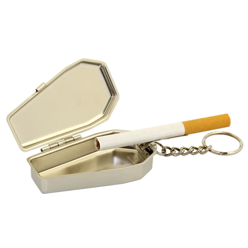

Mini Portable Ashtray Cigarette Keychain Outdoor Use Pocket Smoking Smoking Ash Tray With Lid Key Chain For Travelling