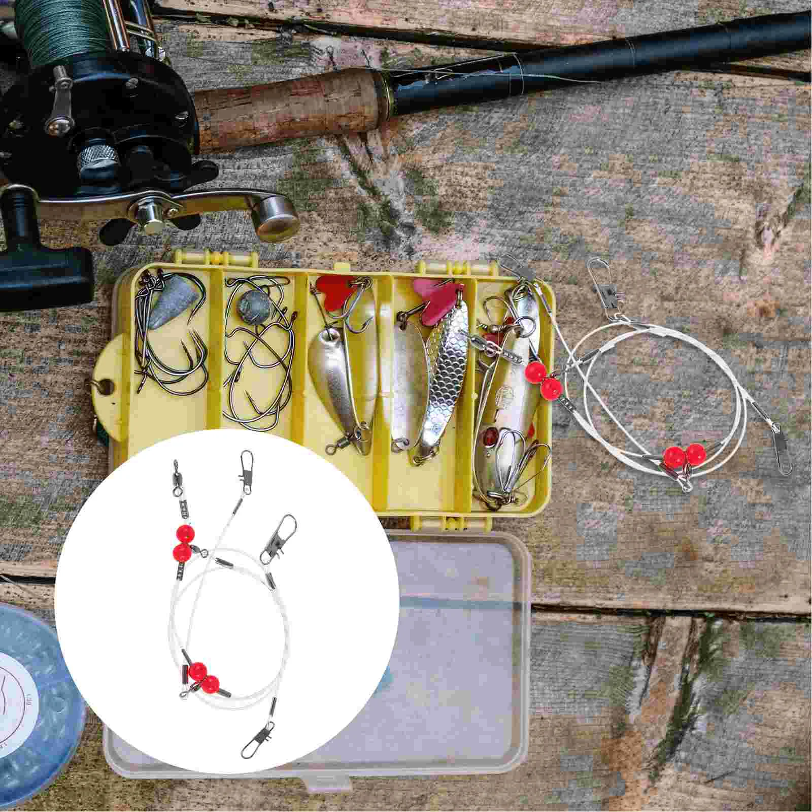 12 шт. поводки для приманки рыболовные снасти мух шпагат принадлежности морской