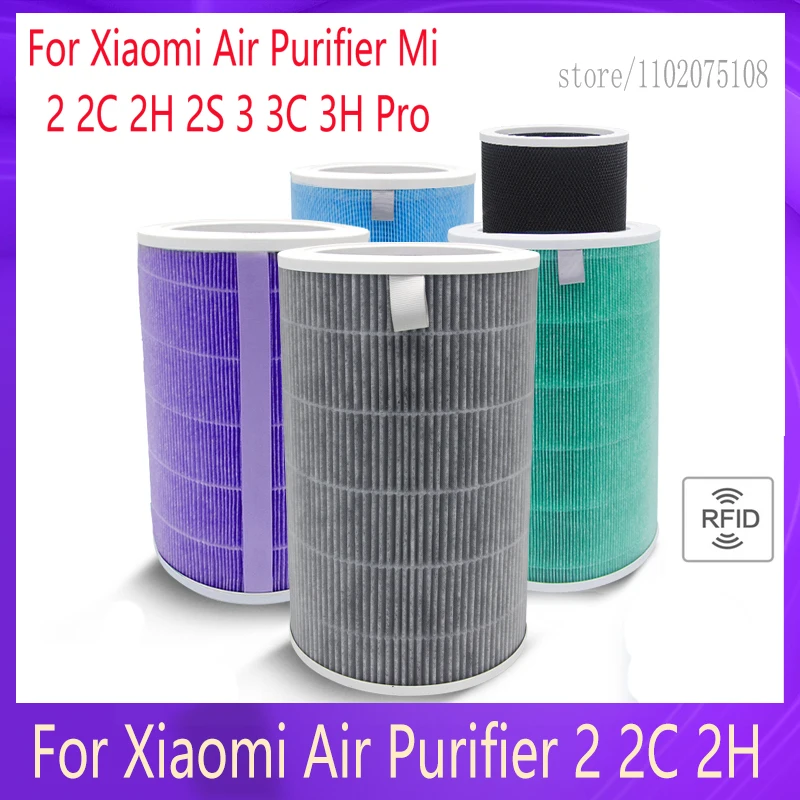 Air Filter For Xiaomi Air Purifier Mi 2 2C 2H 2S 3 3C 3H Pro Air Purifier Carbon HEPA Filter Anti Bacteria Replace Accessories