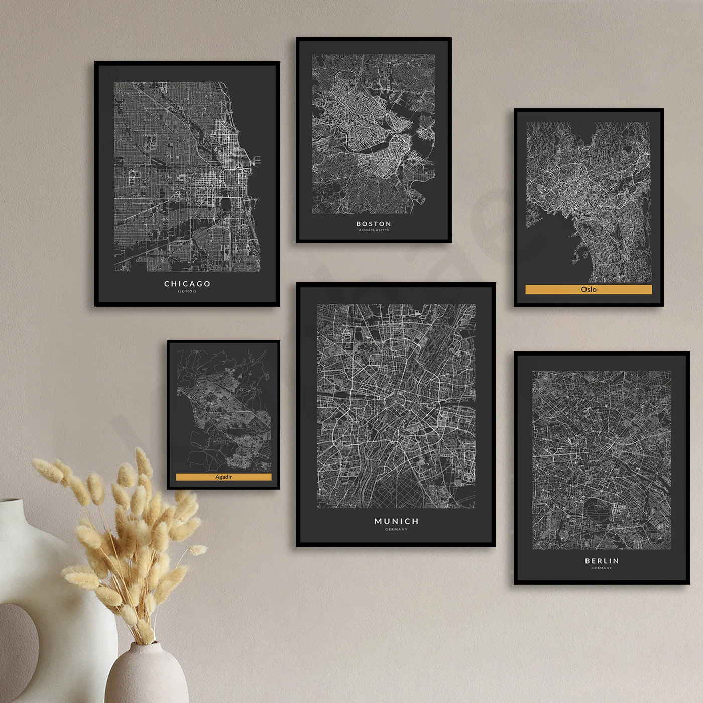 Плакат с картой городов KOPHAEL