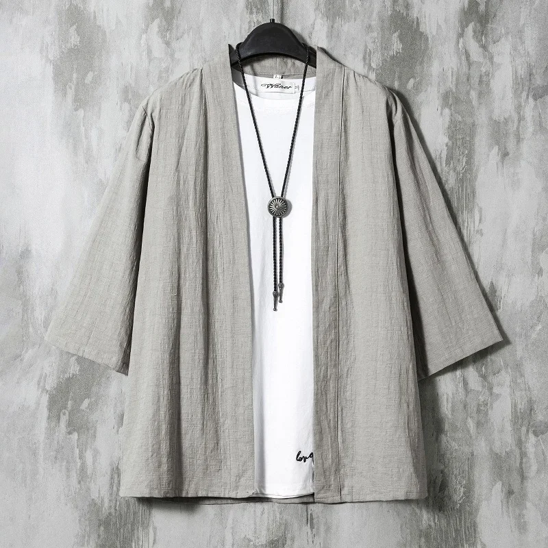 W001 Свободный крой в китайском стиле Hanfu Мужская одежда Тонкая версия с семью