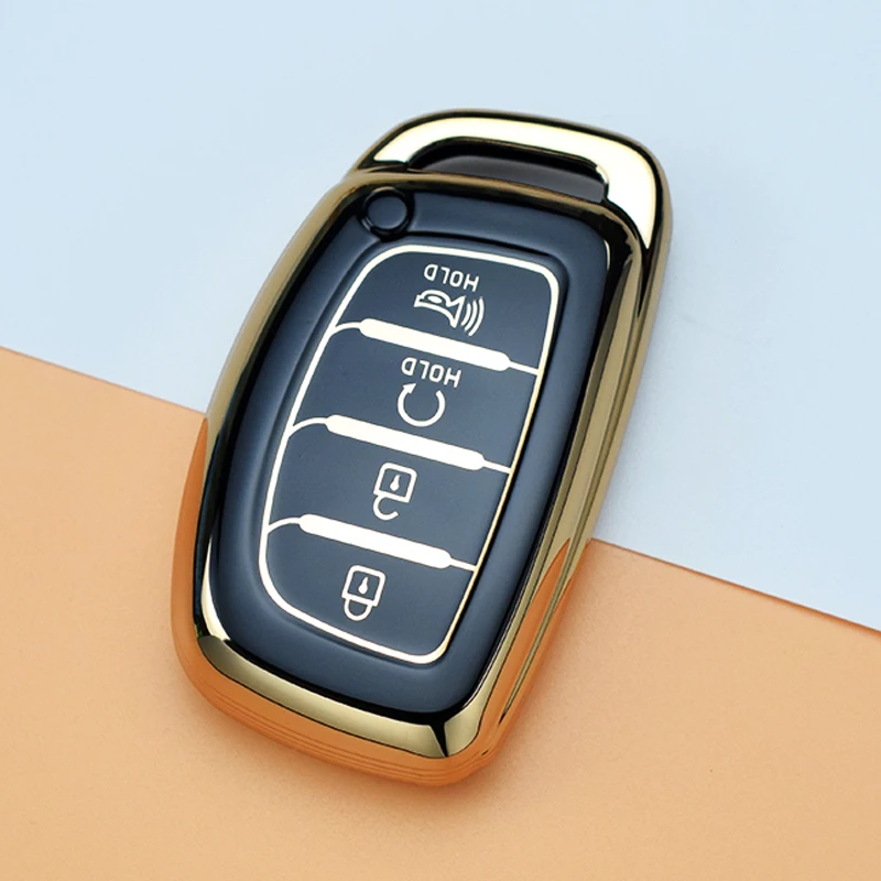 4 кнопки раскладной складной ключ ТПУ чехол для автомобильного ключа для Hyundai Sonata 2015 чехол для ключа брелок автомобильные аксессуары