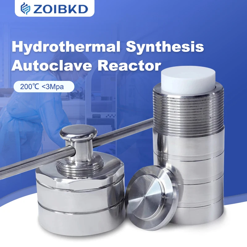 

ZOIBKD 25-200ml PTFE Lined Hydrothermal Synthesis Autoclave Reactor 200℃ 3Mpa Lab High Pressure Stainless Steel Vessel Kettle