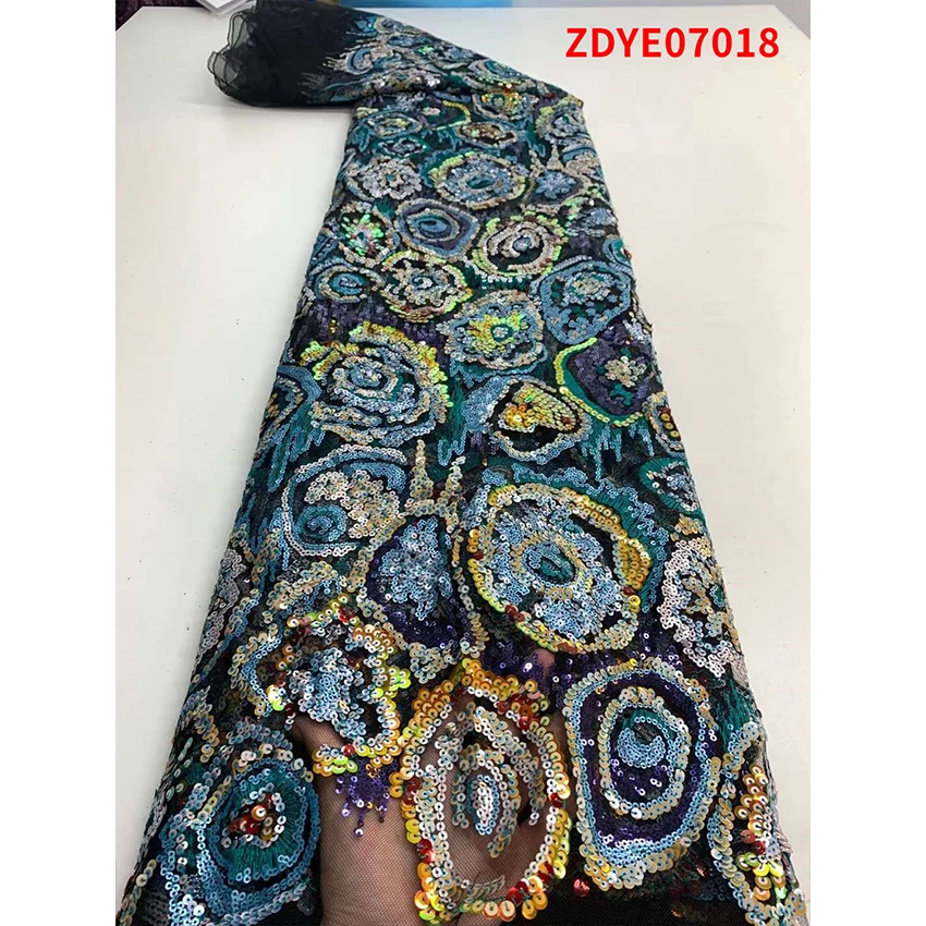 Большая Акция африканская модная одежда бисер блестки свадебное платье ткань