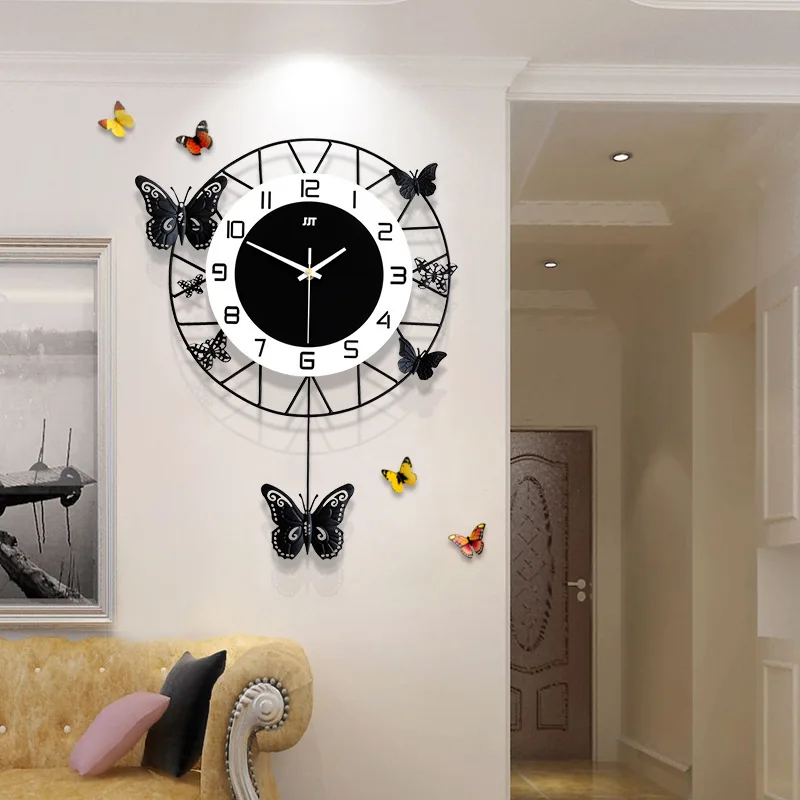 

Household Wall Clock Living Room Decorative Watch Simple Personality Clock Bedroom Silent Quartz Clock Wall Watch Wholesale