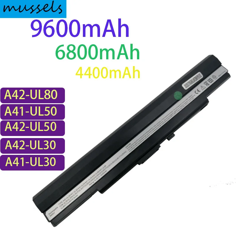 

9600mAh Battery For Asus U53F U53J U53JC U52F U43F U43J U43JC U33JC U33J UL80Vt UL50Vt UL30 UL50 UL80 A42-UL30 A42-UL50