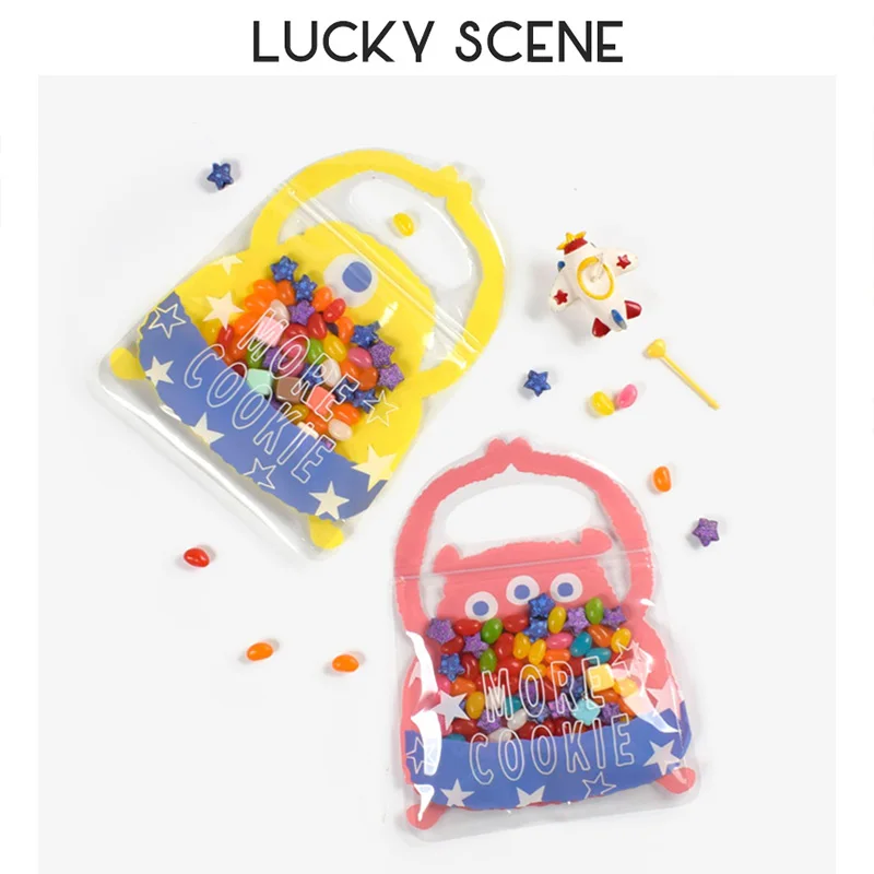 

Cute Colorful Little Monster Handheld Candy Zipper Bag Ziplock bag Internet Celebrity Cookie Bag Cookie Ziplock Bag S01560