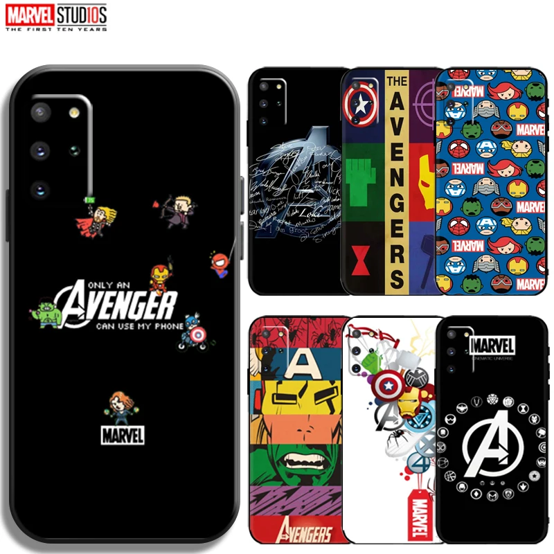 

Marvel Avengers Logo Phone Case For Samsung Galaxy S20 Plus S20 FE Ultra 5G Silicone Cover Back Bumper Soft TPU Ultra-Thin