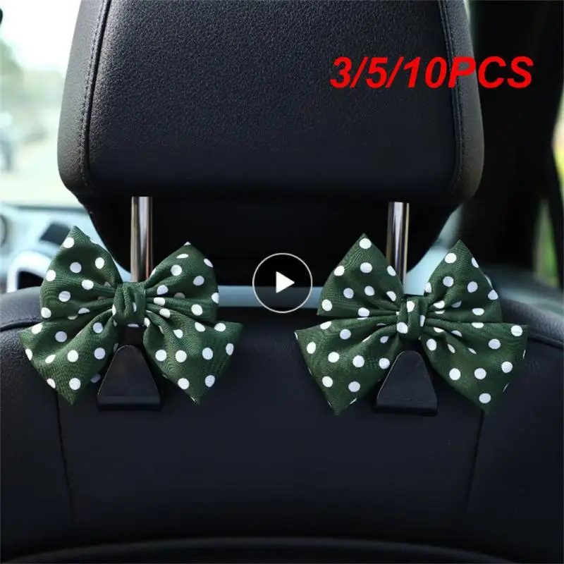 

3/5/10PCS Universal Car Storage Hook Creative Car Bow Shape Hook Multi-use Multifunctional Car Chair Back Hook Car Supplies