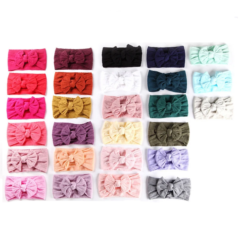 

Горячая Распродажа эластичная повязка на голову, Детские аксессуары для волос, Женская повязка с бантом, детский тюрбан