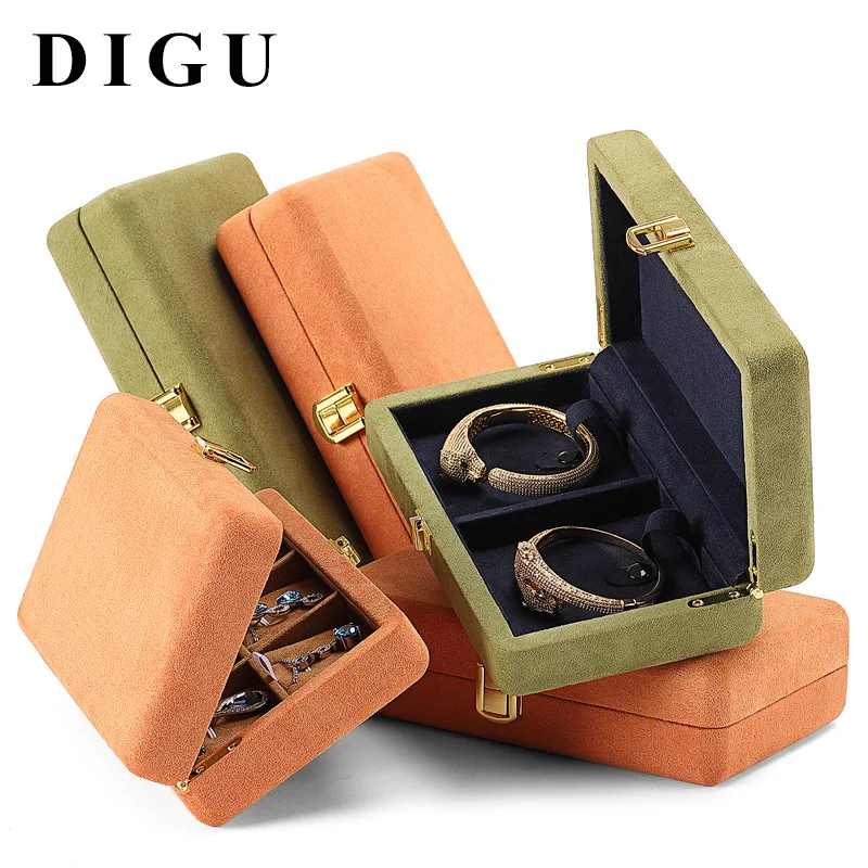 

Шкатулка Digu для ювелирных изделий, коробка для хранения браслетов, ожерелий, подвесок, сережек, колец, кожа, супер волокно