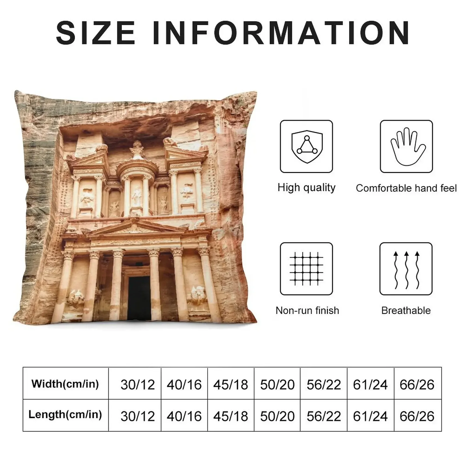 Чехол для подушки Al Khazneh (The Treasury) at Petra рождественская подушка дома кровати