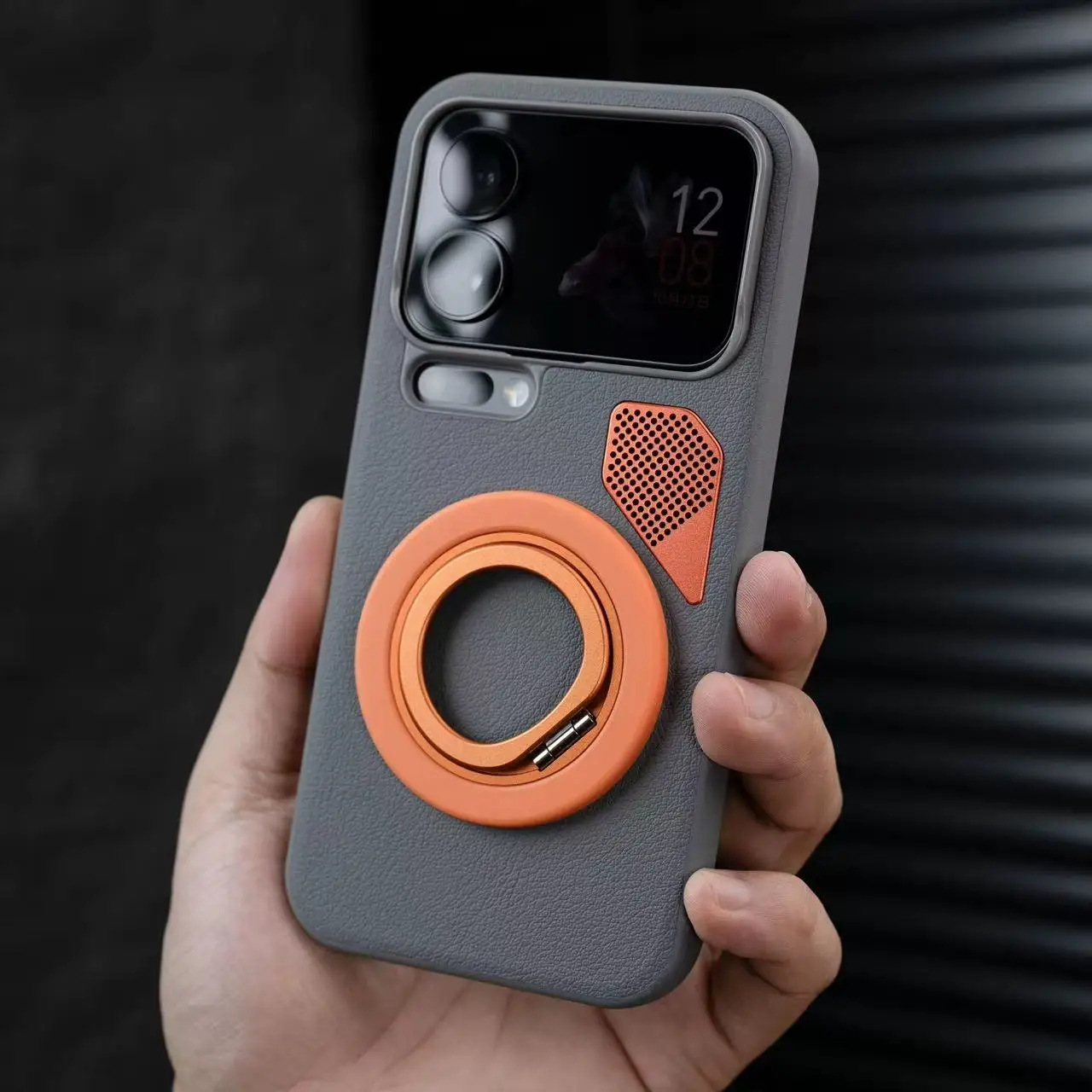 Чехол для Xiaomi 17 Pro Max, роскошный чехол из искусственной кожи с магнитным держателем, магнитная задняя крышка для Xiaomi Mi 17 Pro Max, чехол для беспроводной зарядки (art.: 3920d29c8b1fa) - 3920d29c8b1fa