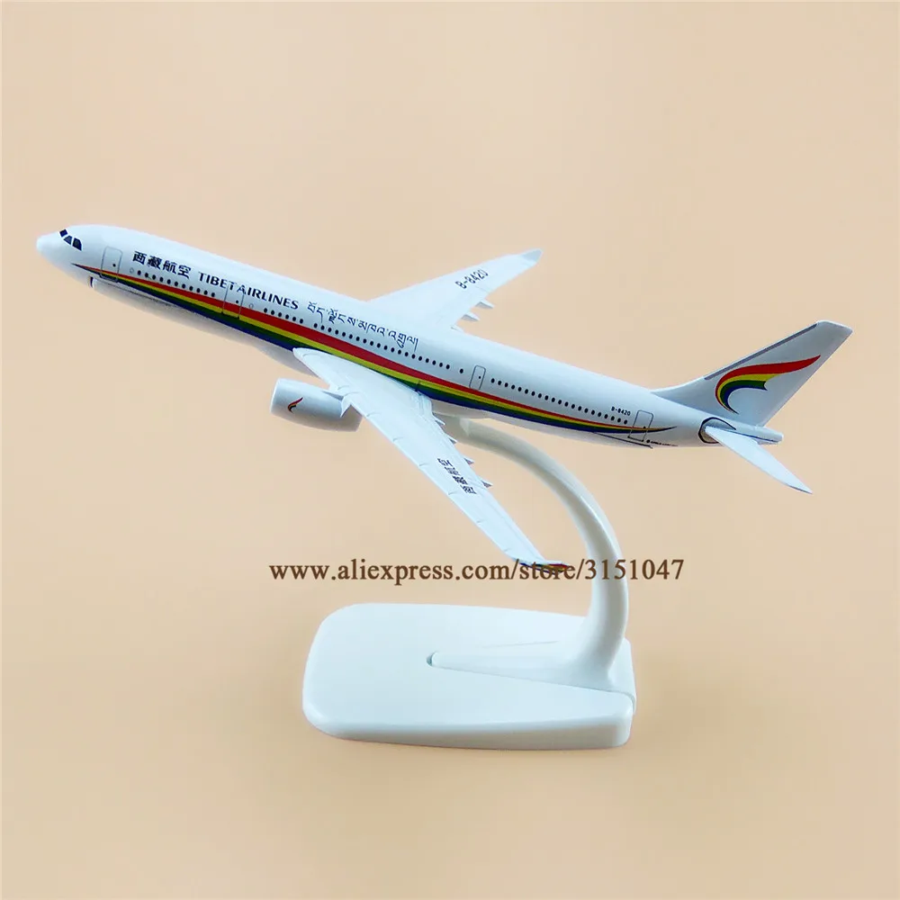 

16cm Alloy Metal Air China TIBET Airlines Airbus 330 A330 Airplane Model 1:400 Scale Diecast Plane Model w Stand Aircraft Gifts