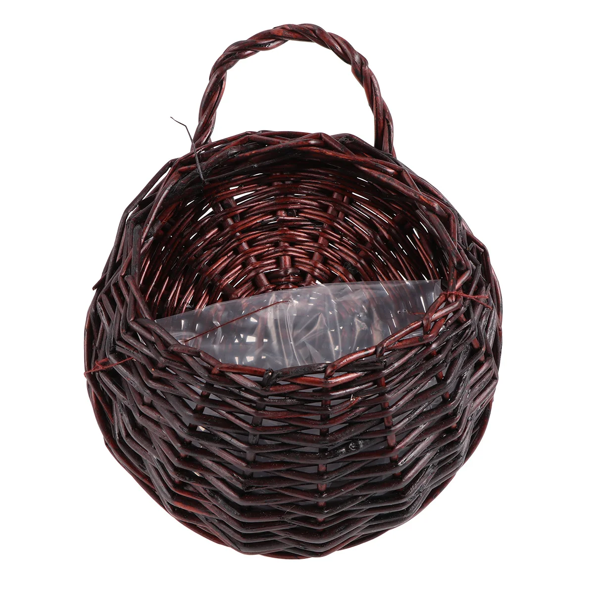 

Dried Flower Bucket Vintage Home Decor Wicker Flower Pot Basket Hanging Planter Outdoor Seaweed Flower Basket