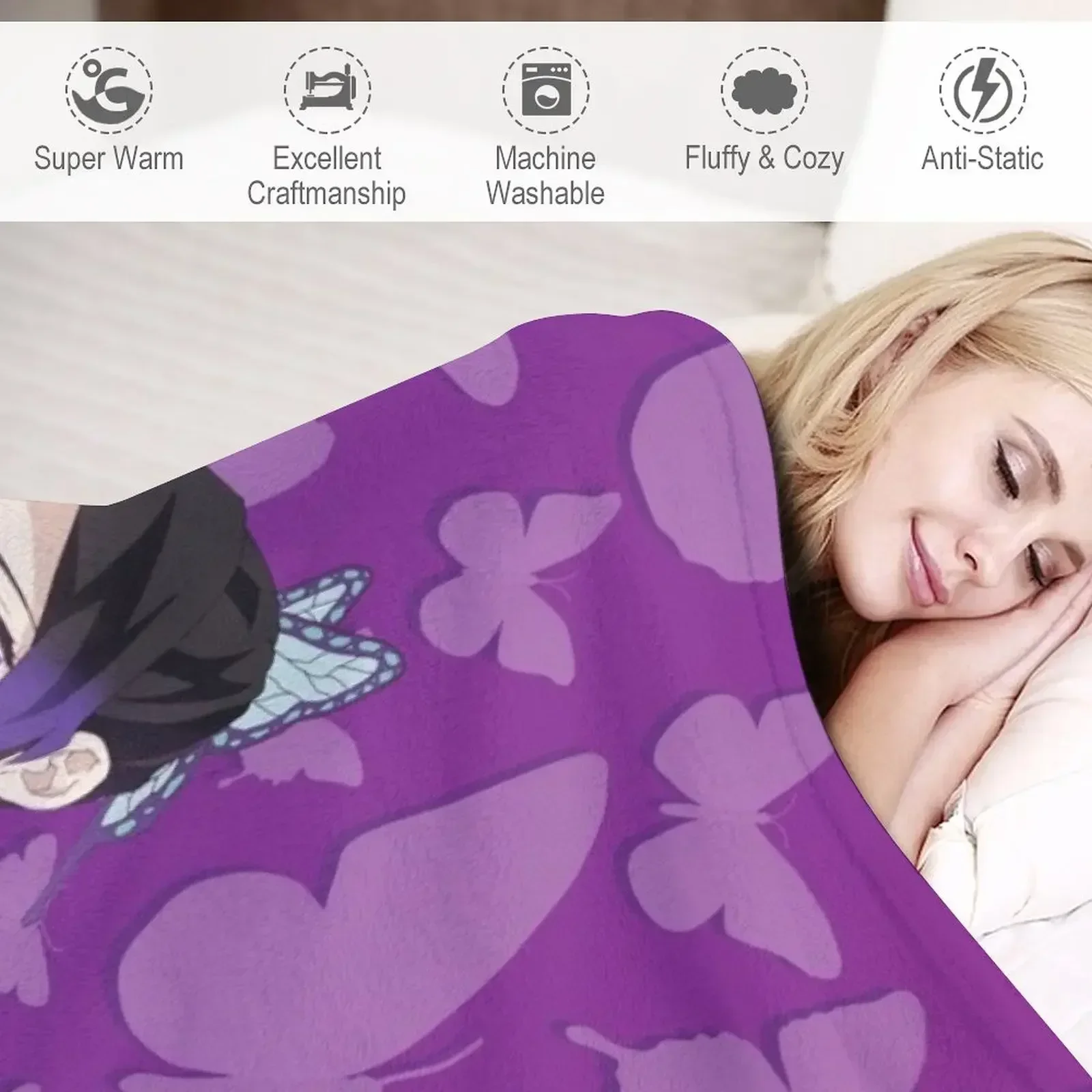 Теплое зимнее одеяло Kochō Shinobu пледы для дивана