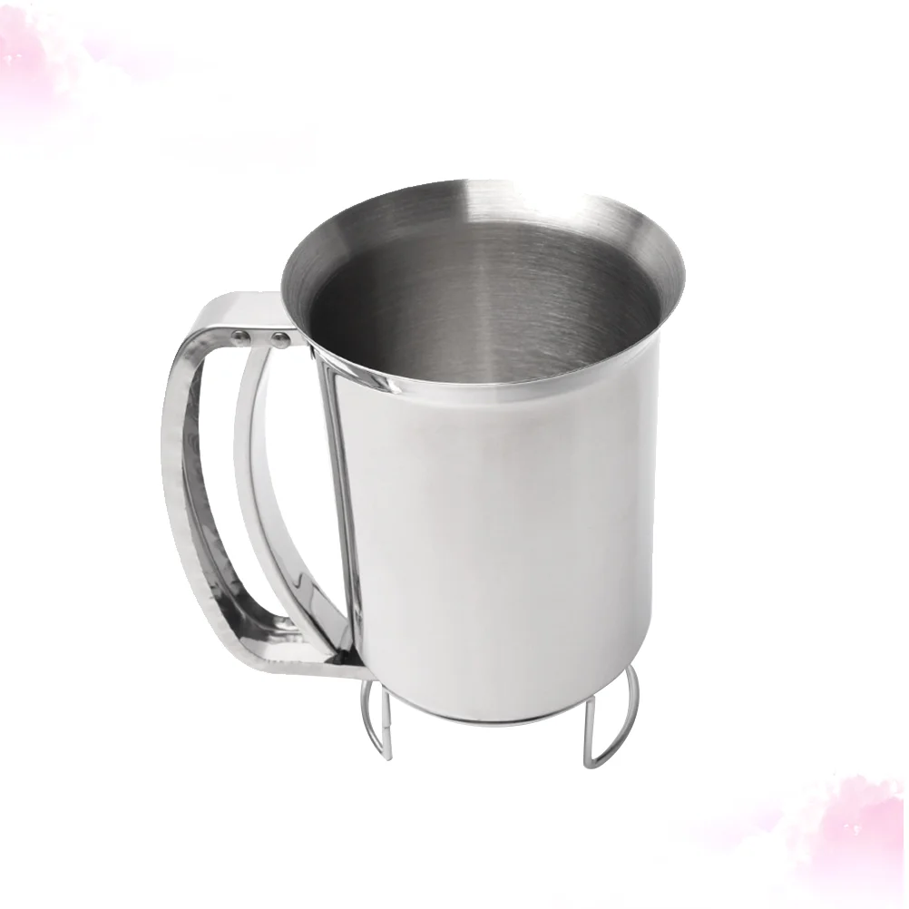 

Stainless Steel Dispenser Metal Funnel Pancake Dispenser Drip Dispenser for Cakes Crepes Waffles