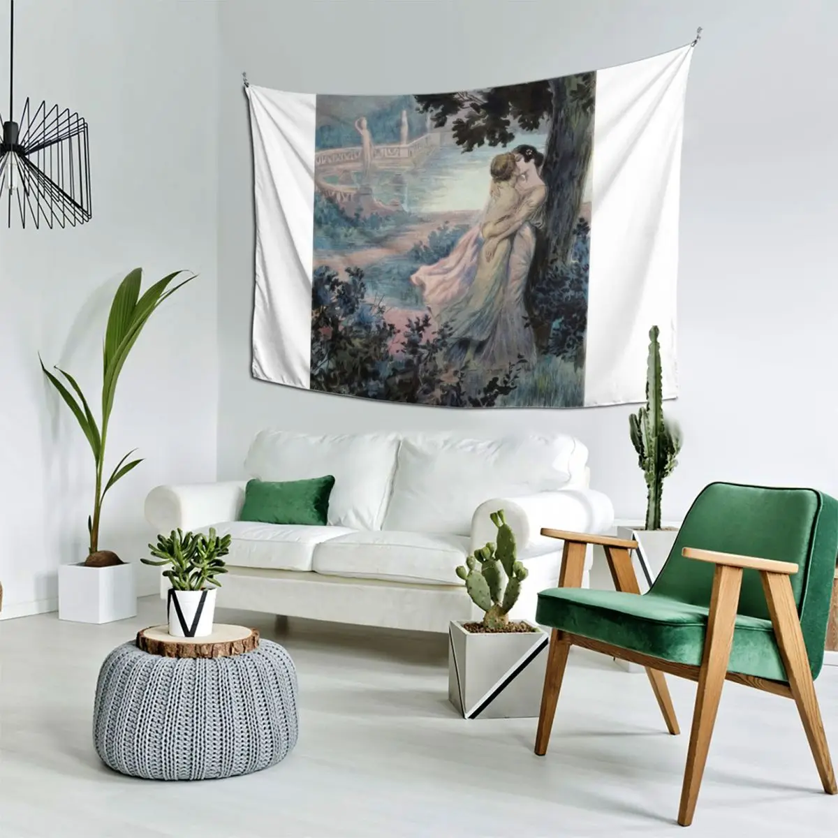 Богиня весны с ягнятами винтажный иллюстрационный гобелен Warwick украшение для