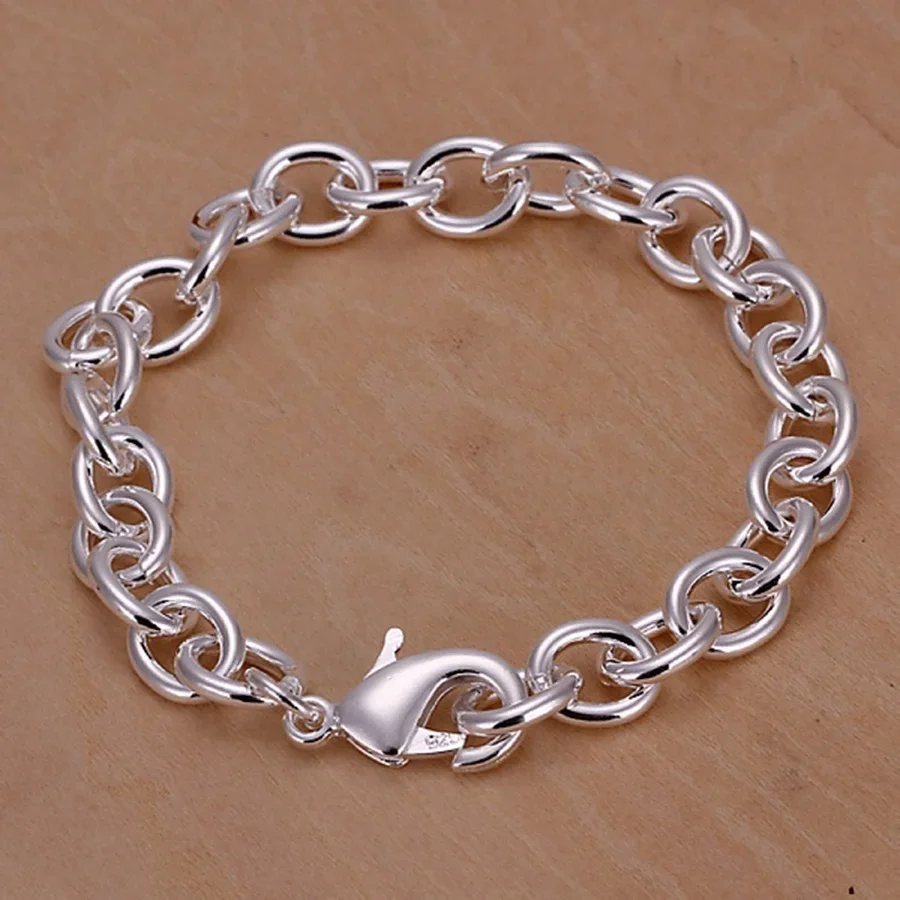 

Fashion Hot Sale Chain Men Women Silver Color Jewelry High Quality Bracelet Factory Price Free Shipping