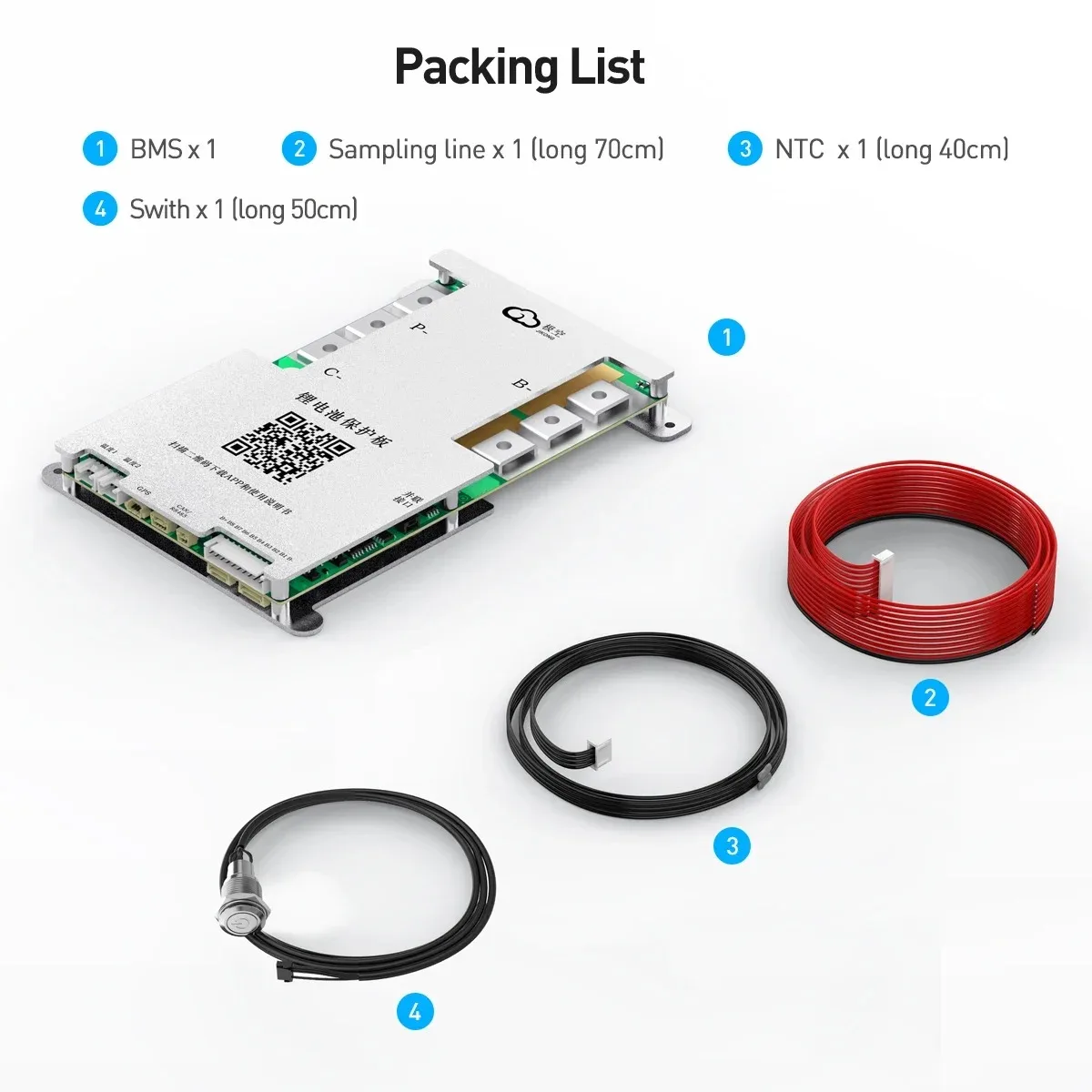 Фото JKBMS 4S-24S Li-ion LTO LiFePo4 BMS 8S 24V 10S 12S 13S 14S 16S 48V 17S 20S 22S 1A 2A Активный балансир JIKONG Smart BMS BT RS485 №3