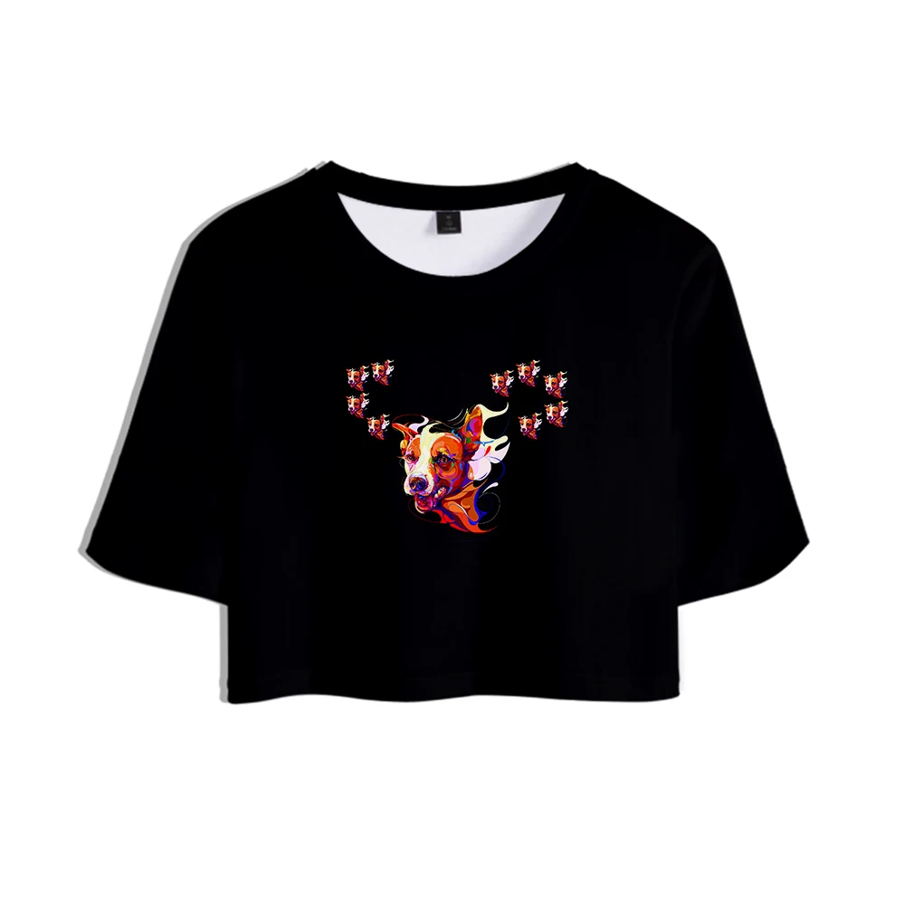 

Lianshuo2022 Summer Graphic Printing Sexy Trend Fashion Beach Swimwear Ladies Cropped Navel Short T-shirt Tops Women's Sexy Tops