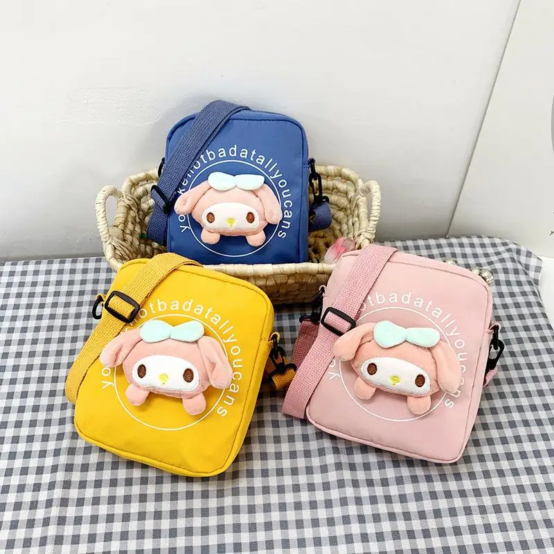 

Kawaii Sanrio Small Square Bag My Melody Accessories Cute Anime Single Shoulder Crossbody Spring Tour Snack Bag Toys Girls Gift