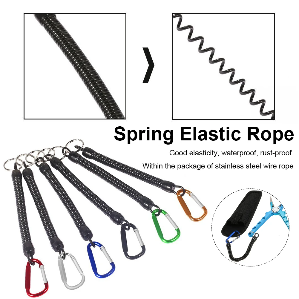 

1PCS Keychain Retractable Spring Elastic Rope Security Gear Tool Hiking Camping Anti-lost Phone For Outdoor Hiking Camp Gear
