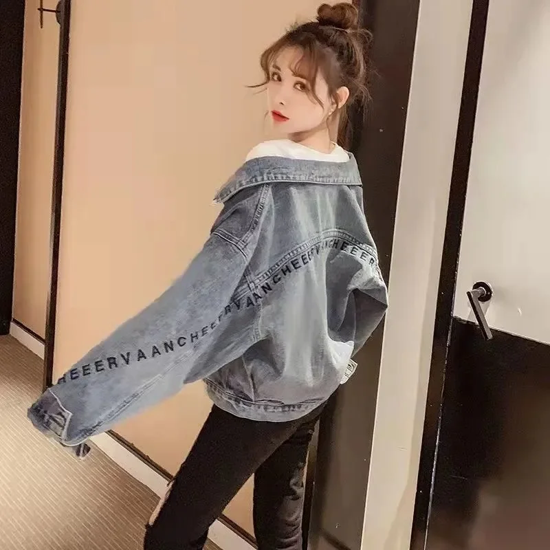 Женская ковбойская куртка в стиле ретро с воротником-стойкой женская верхняя