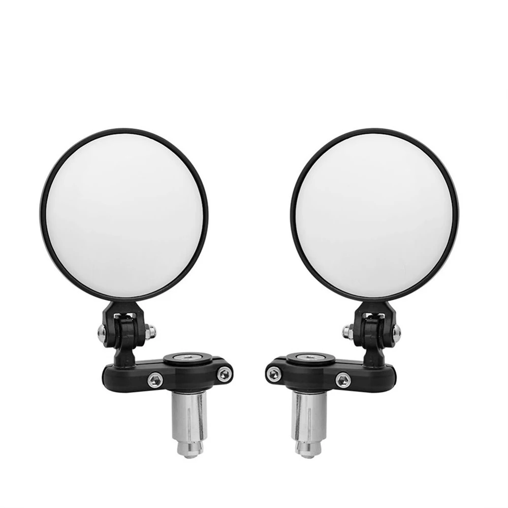 

Pair Motorcycle Rearview Mirrors Aluminium Handlebar Side White Mirror FOR HONDA PCX 125 NC 750D CBF 1000 FOR KAWASAKI NINJA 400