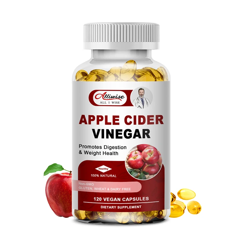 

Alliwise Hot Sell 3X Apple Cider Vinegar Slimming Capsules Supplement for Weight Loss & Detox Fat Burner Body Sculpting Immune