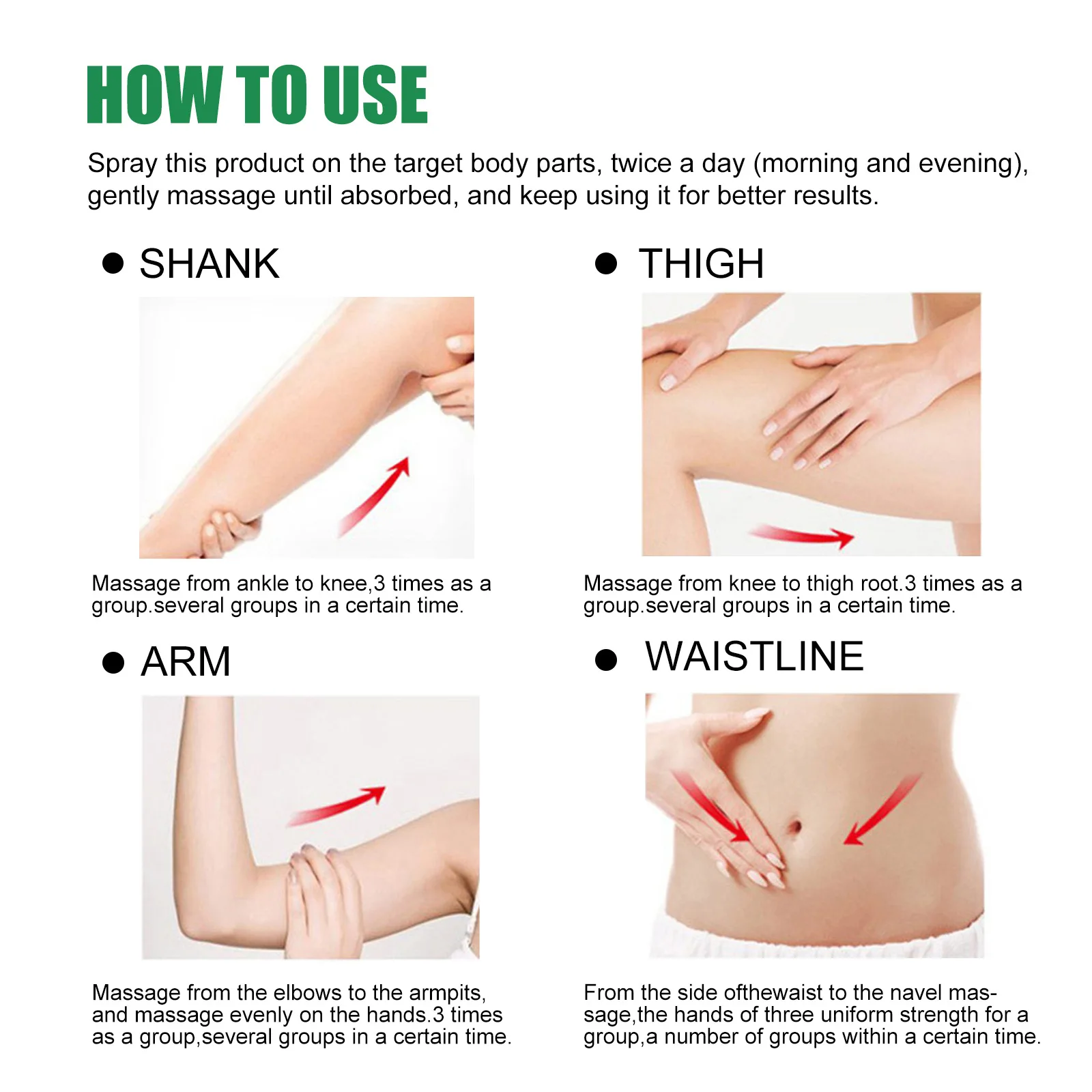 Slimming Spray Fat Burning Body Weight Loss Eliminate Cellulite Skin Elasticity Break Down Massage Improve Burner |