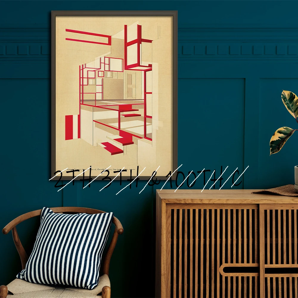 Архитектурный дизайн плакат на холсте Bauhaus