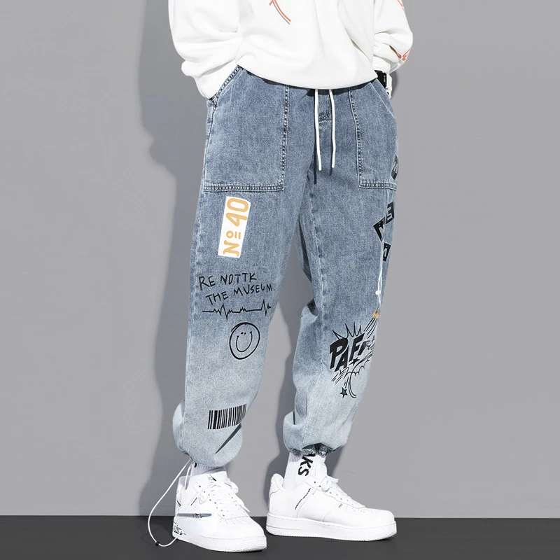 New in quality Fashion Men's Cargo Pants Hip Hop Trend Streetwear Jogging Pants Men Casual Elastic Waist Men Clothing Trouse