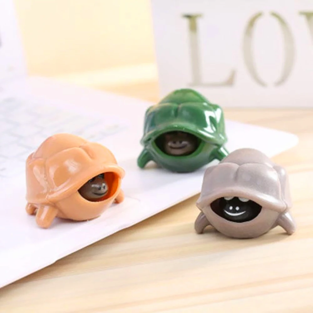 

Creative Cute Fun Relief Stress Anxiety Squeeze Head Turtle For Guests Party Favors Kids Birthday Party Gifts Adult Trick Toys