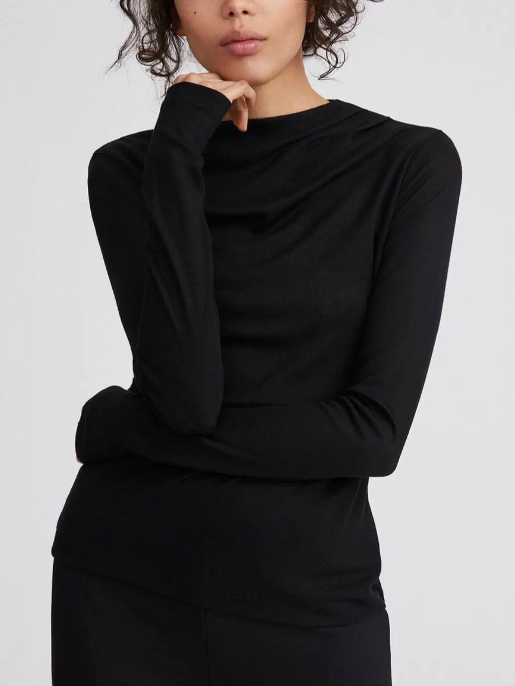 

Women T-Shirt O-Neck Solid Color Long Sleeve Slim Casual Pullover