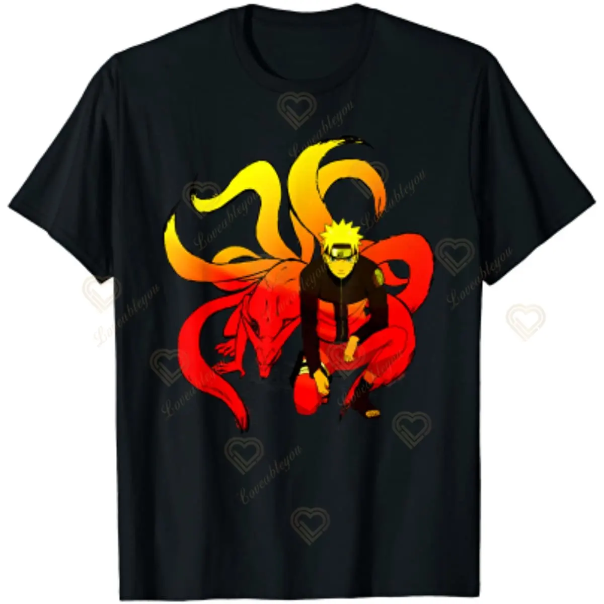

Naruto Shippuden Naruto and 9 Tails Short Sleeve T-Shirt