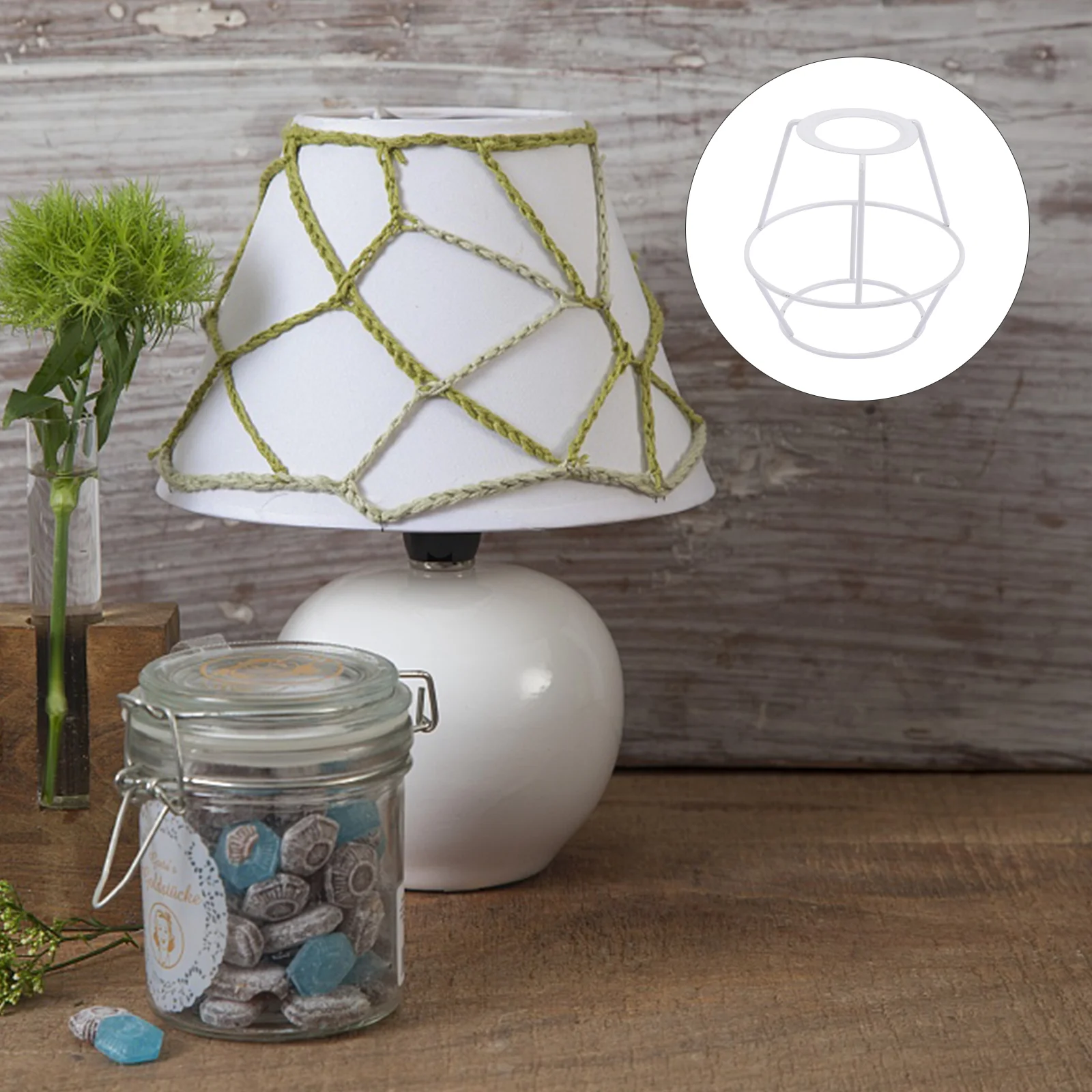 

Lampshade 27 Base Diy Ring Lamp Shade Wire Lamp Cover Replacement For Shades
