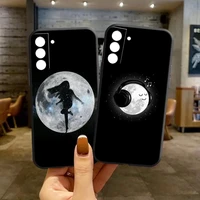 creative moon phone case for samsung s20 ultra s20 ultra s9 s21 fe s10e s22 s10 plus lites10 5g s8 pn9f mirror pu accessories