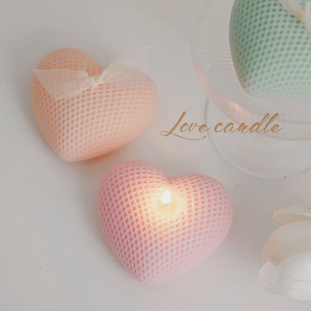 

Ins Style Love Heart Candle Handmade Scented Candle Aromatherapy Soy Wax Candle Wedding Birthday Candles Party Home Decoration