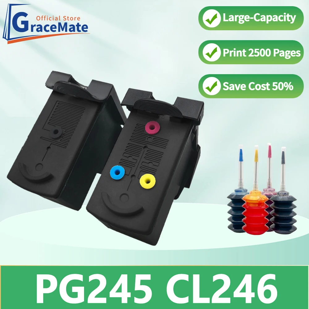 

PG 245 CL 246 совместимый pg245 cl246 чернильный картридж для принтера canon pixma картридж MG2924 MX492 MG2520 TS302 TS3120 TS3122