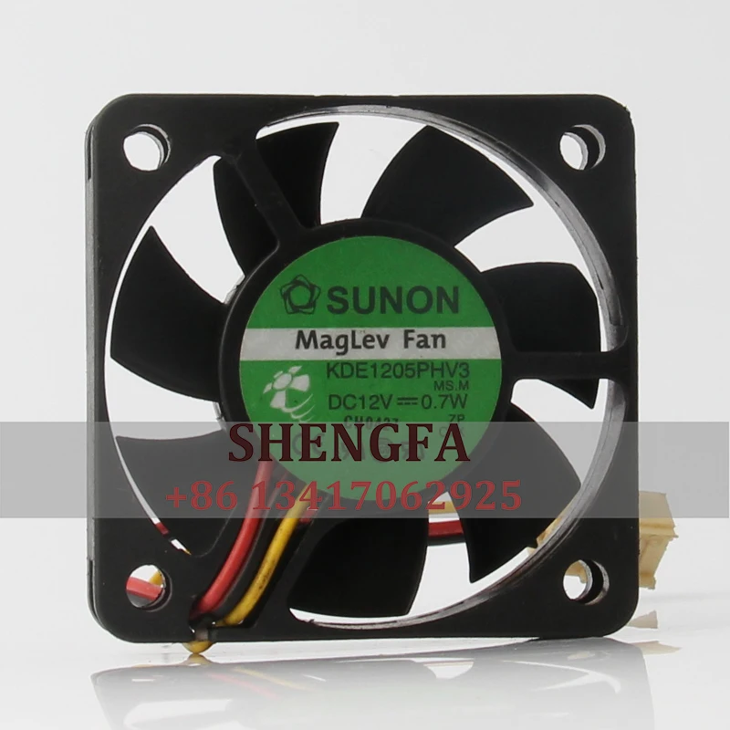 Вентилятор охлаждения SUNON KDE1205PHV3 чехол, постоянный ток 12 В, 0,5 Вт, EC, переменный ток 50x50x15 мм, 5015 дюйма, 5 см, магнитная левитация, сверхтихий осевой выхлоп