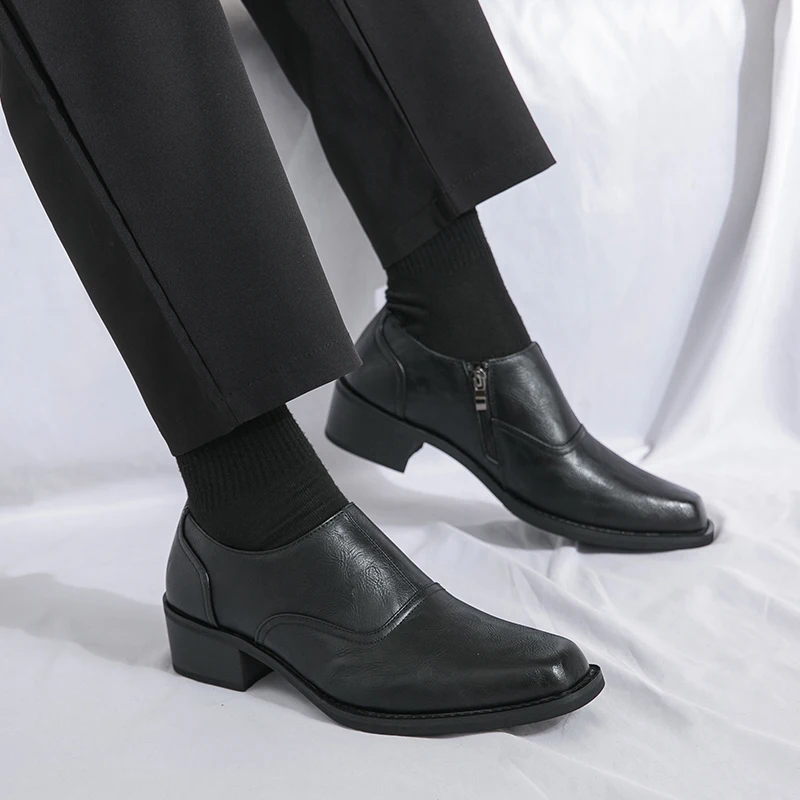 Классические туфли на низком каблуке мужские Модные Туфли Челси для мужчин