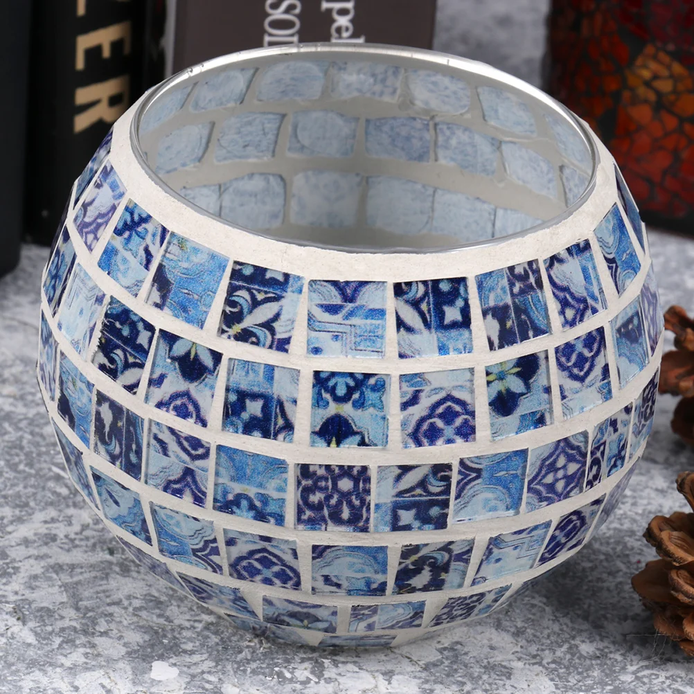 

2 Holder Tea Fashion Mosaic Glass Stand Holder for Wedding Valentines Day