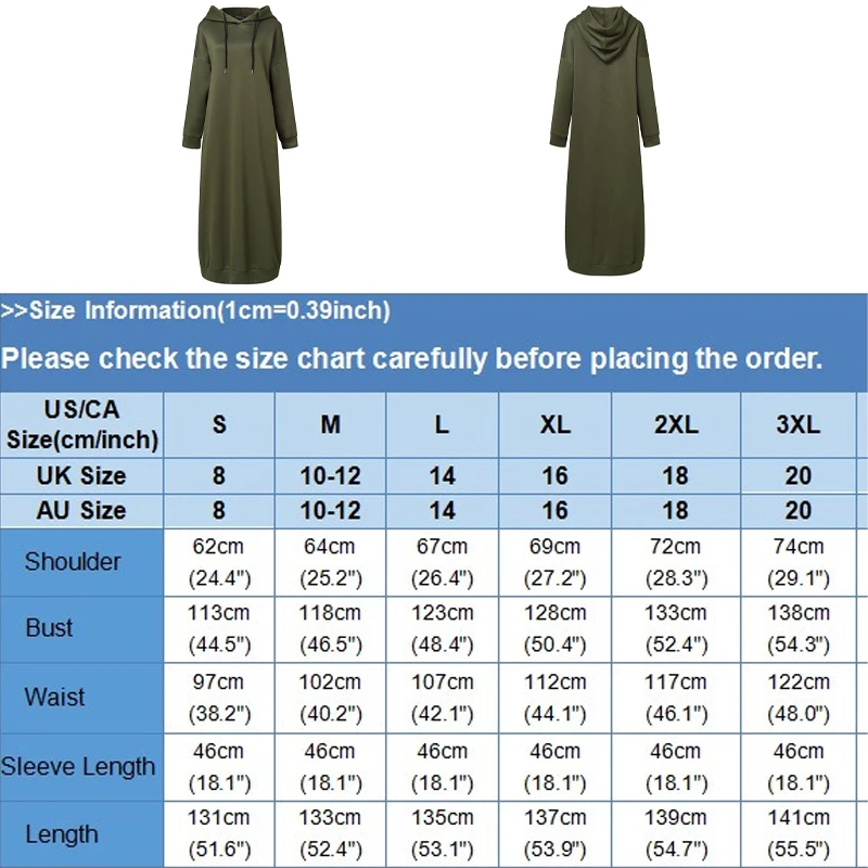 Muslim Long Sleeve Hoodie Solid Color Casual Loose Pocket Maxi Dress Female Fashion Long Sweatshirt Vestidos Robe
